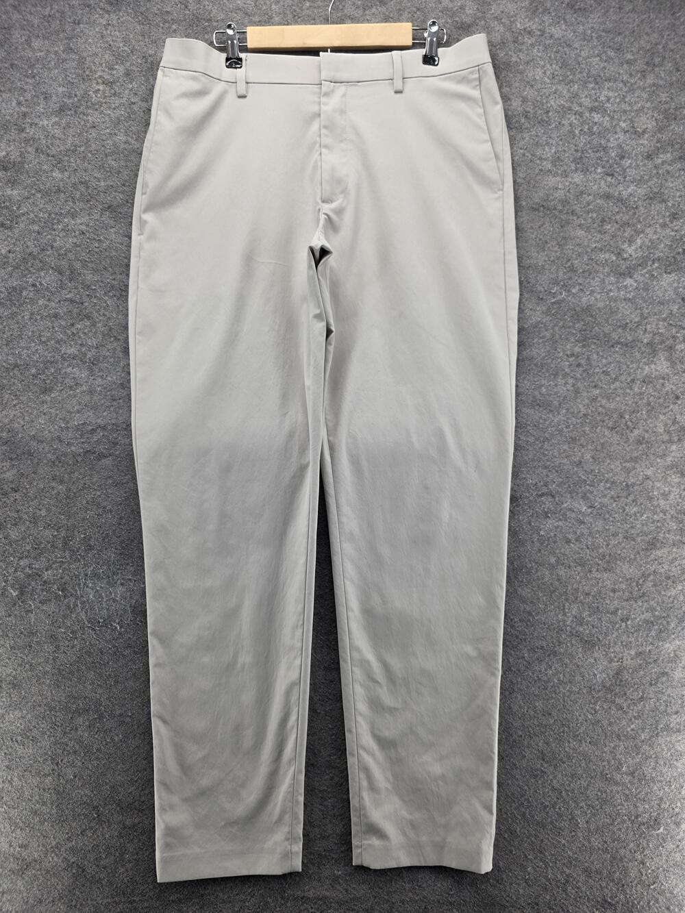 Banana Republic Pants Mens 36x34 Gray Chino Microfiber Polyester Slim Tapered
